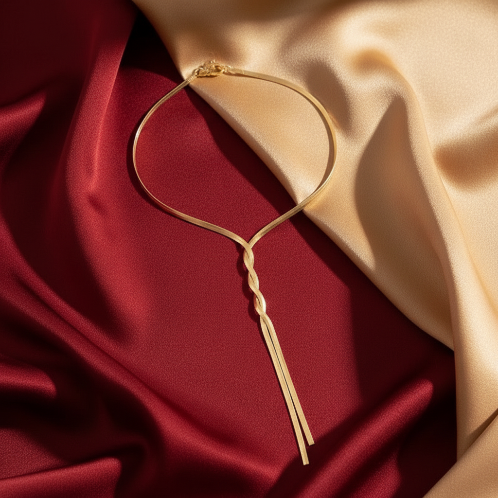 Eterna Lariat Necklace - Gold