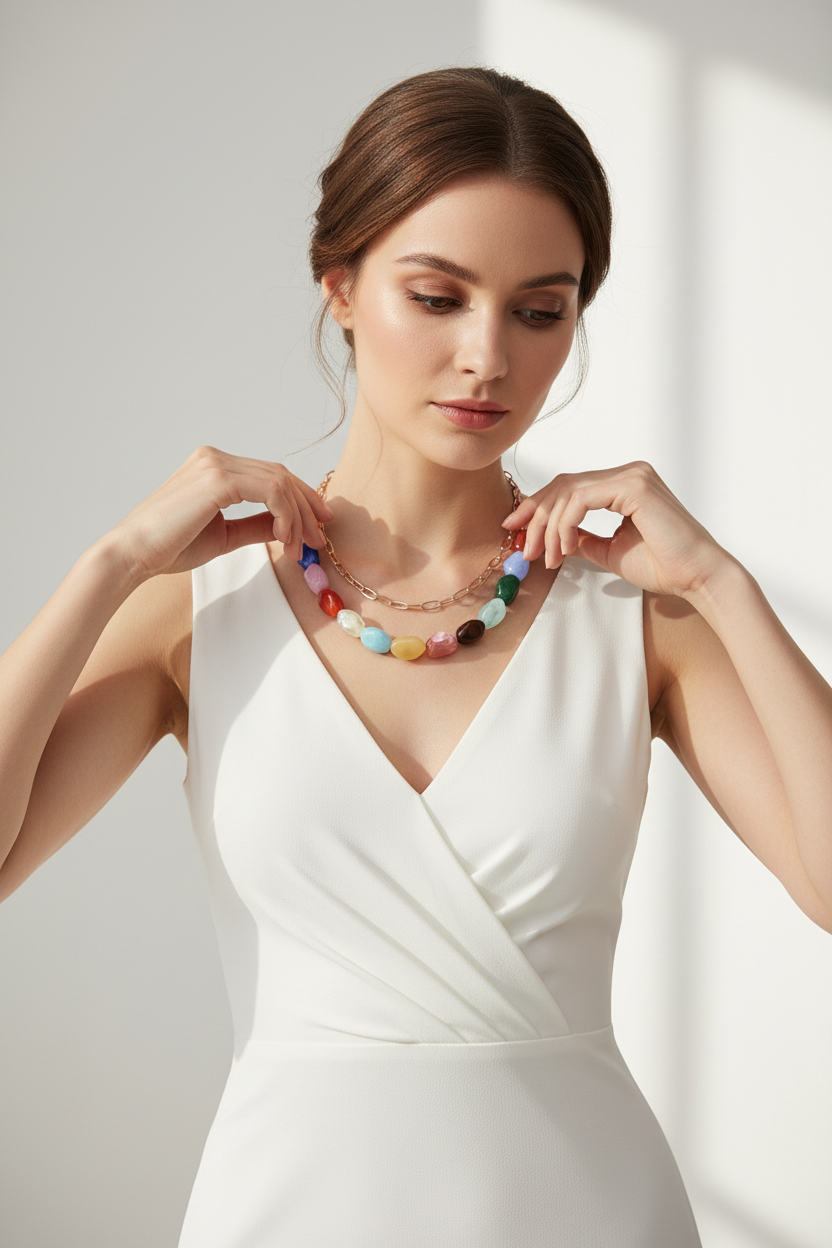 Fiesta Stones Necklace_ChicaChica