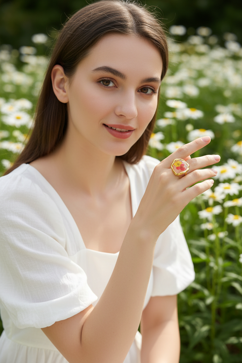 Flower Punch Ring-ChicaChica