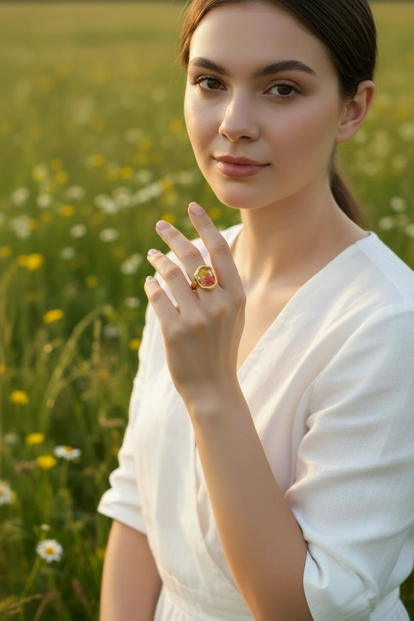 Flower Punch Ring-ChicaChica Jewelry