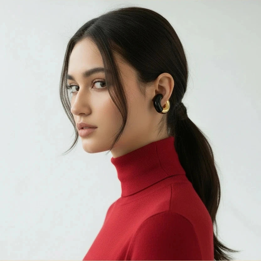 Gatsby Arc Ear Cuffs - Onyx_ChicaChica