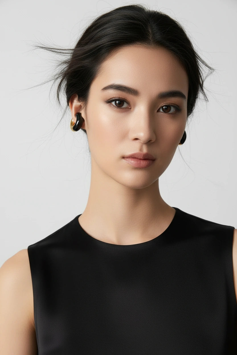 Gatsby Arc Ear Cuffs - Onyx_ChicaChica