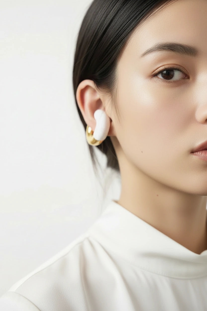  Gatsby Arc Ear Cuffs _Milky White_ChicaChica