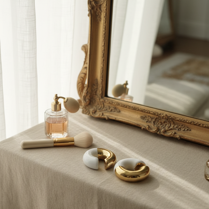  Gatsby Arc Ear Cuffs _Milky White_ChicaChica