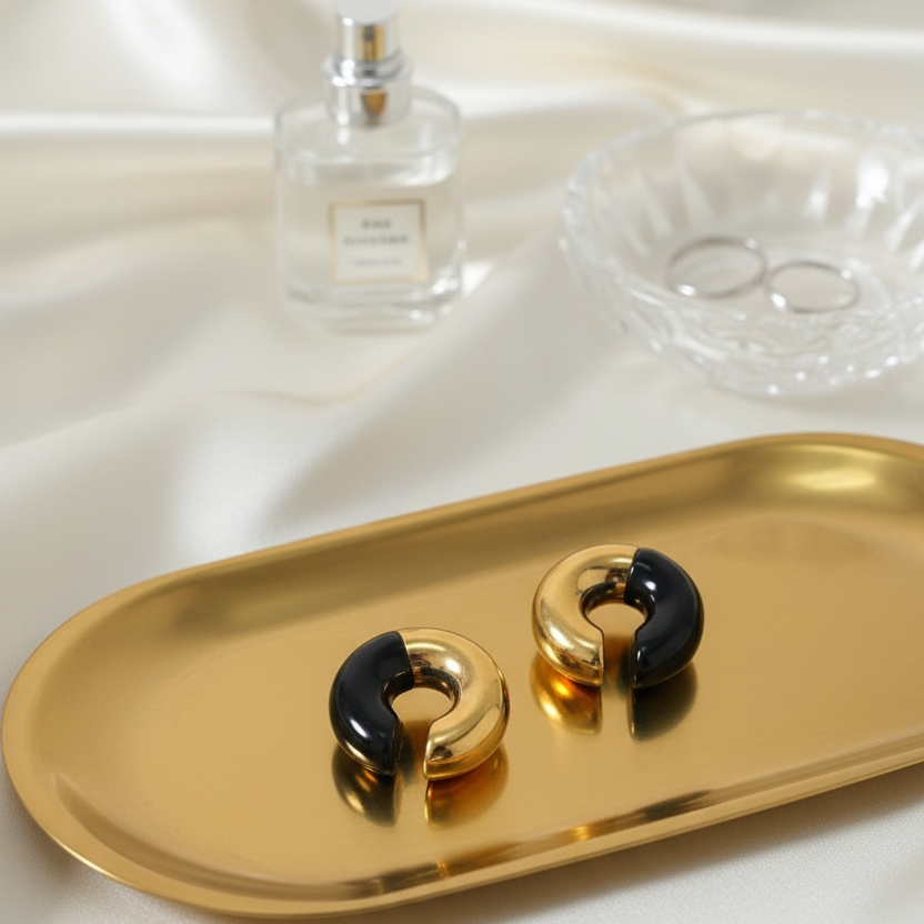Gatsby Arc Ear Cuffs - Onyx_ChicaChica