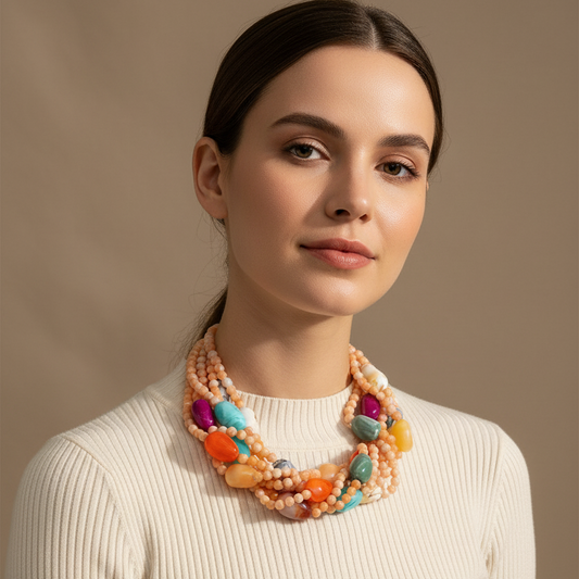 Gem Party Necklace-ChicaChica