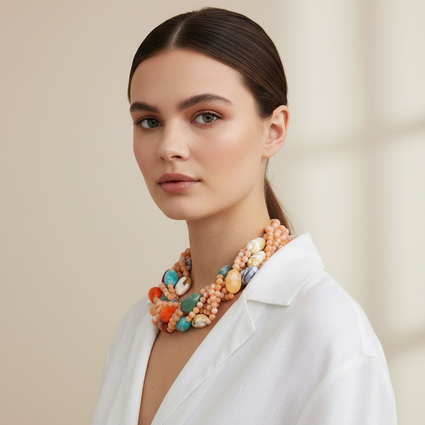 Gem Party Necklace_ChicaChica