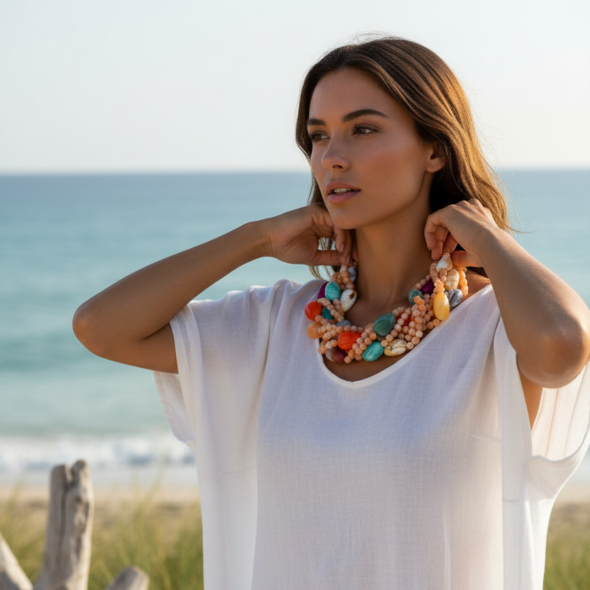 Gem Party Necklace_ChicaChica