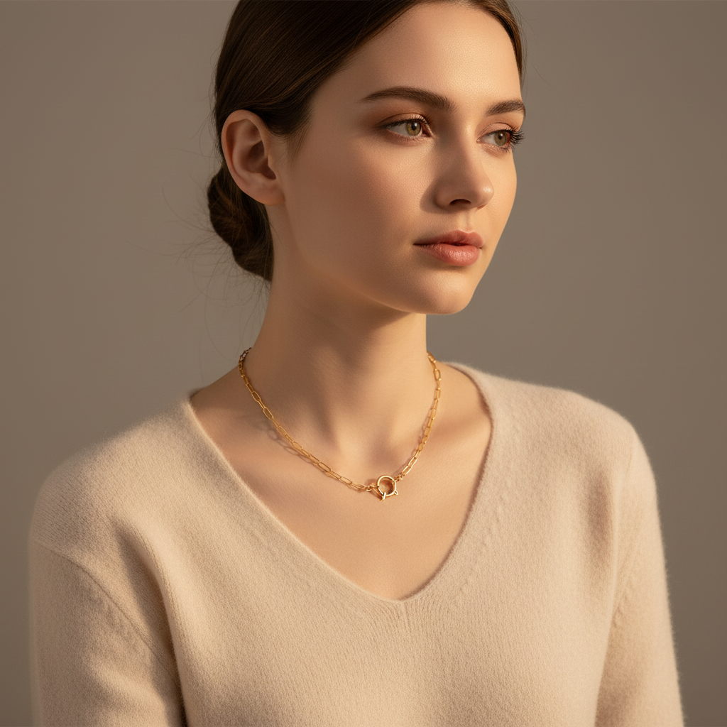 Golden Arc Necklace_ChicaChica