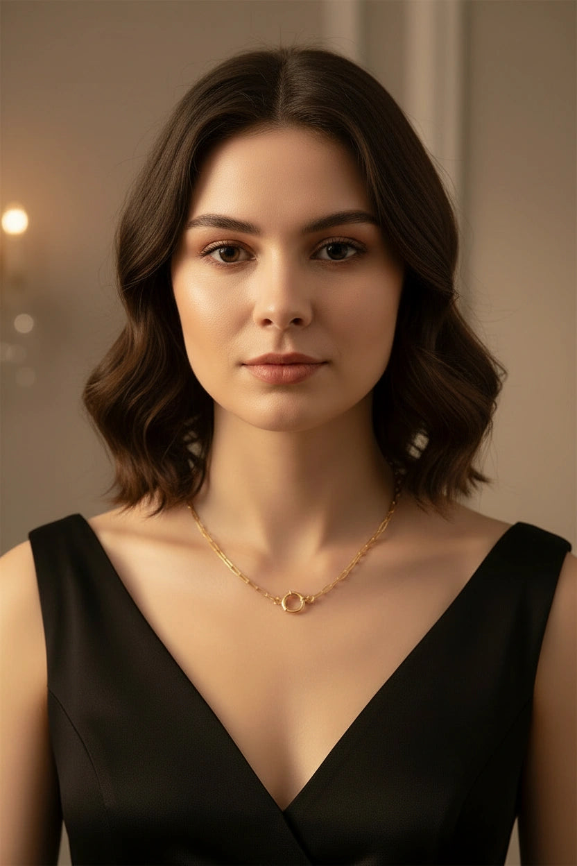 Golden Arc Necklace_ChicaChica