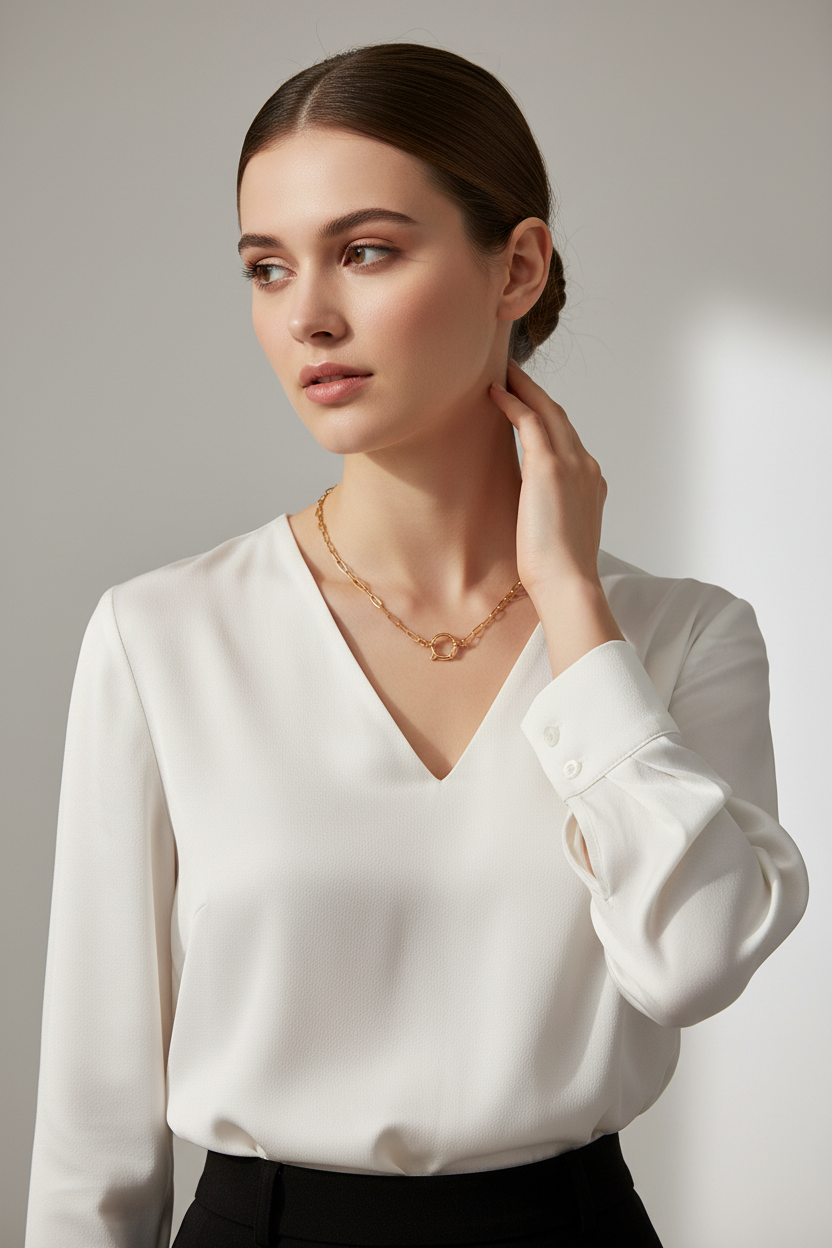 Golden Arc Necklace_ChicaChica