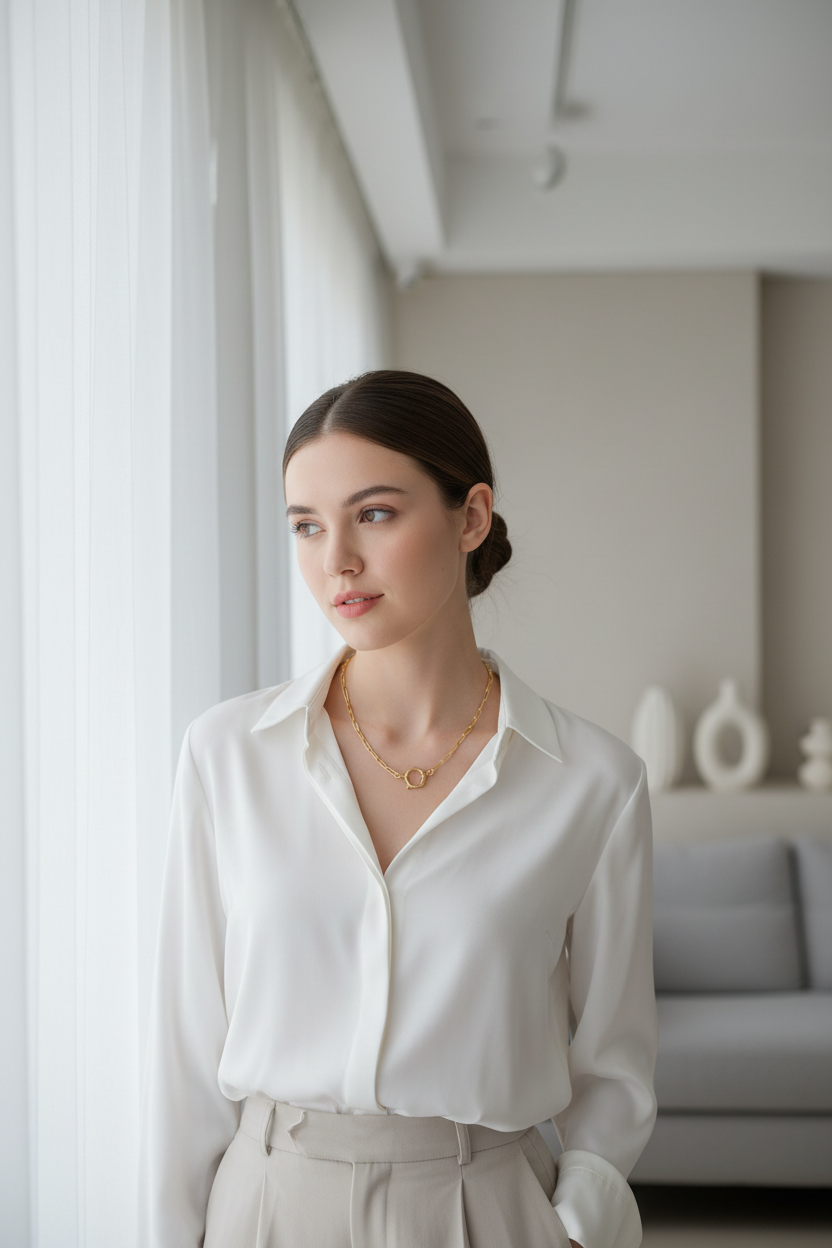 Golden Arc Necklace_ChicaChica