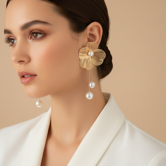 Golden Bloom Earrings_ChicaChica