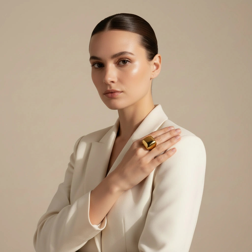 Golden Bold Ring_ChicaChica