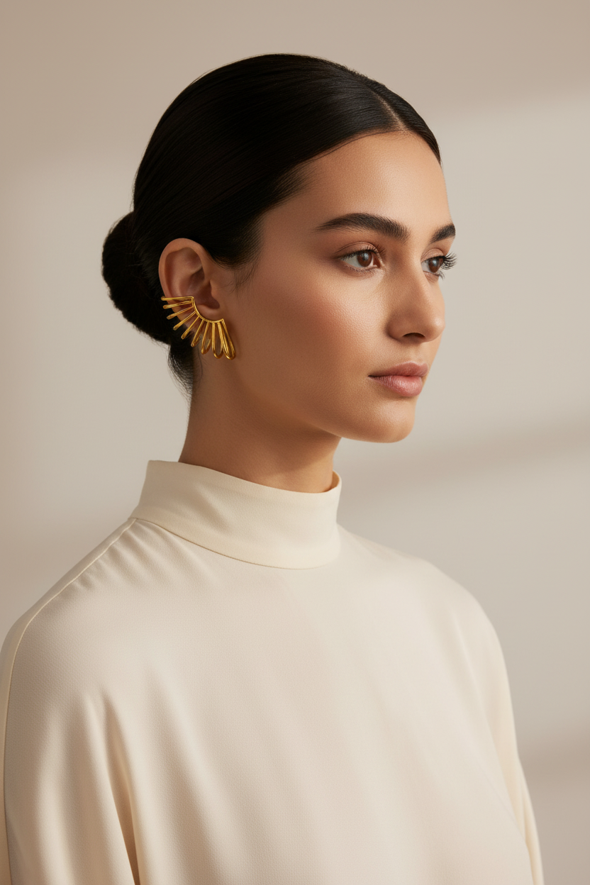  Golden Horizon Ear Cuff_ChicaChica
