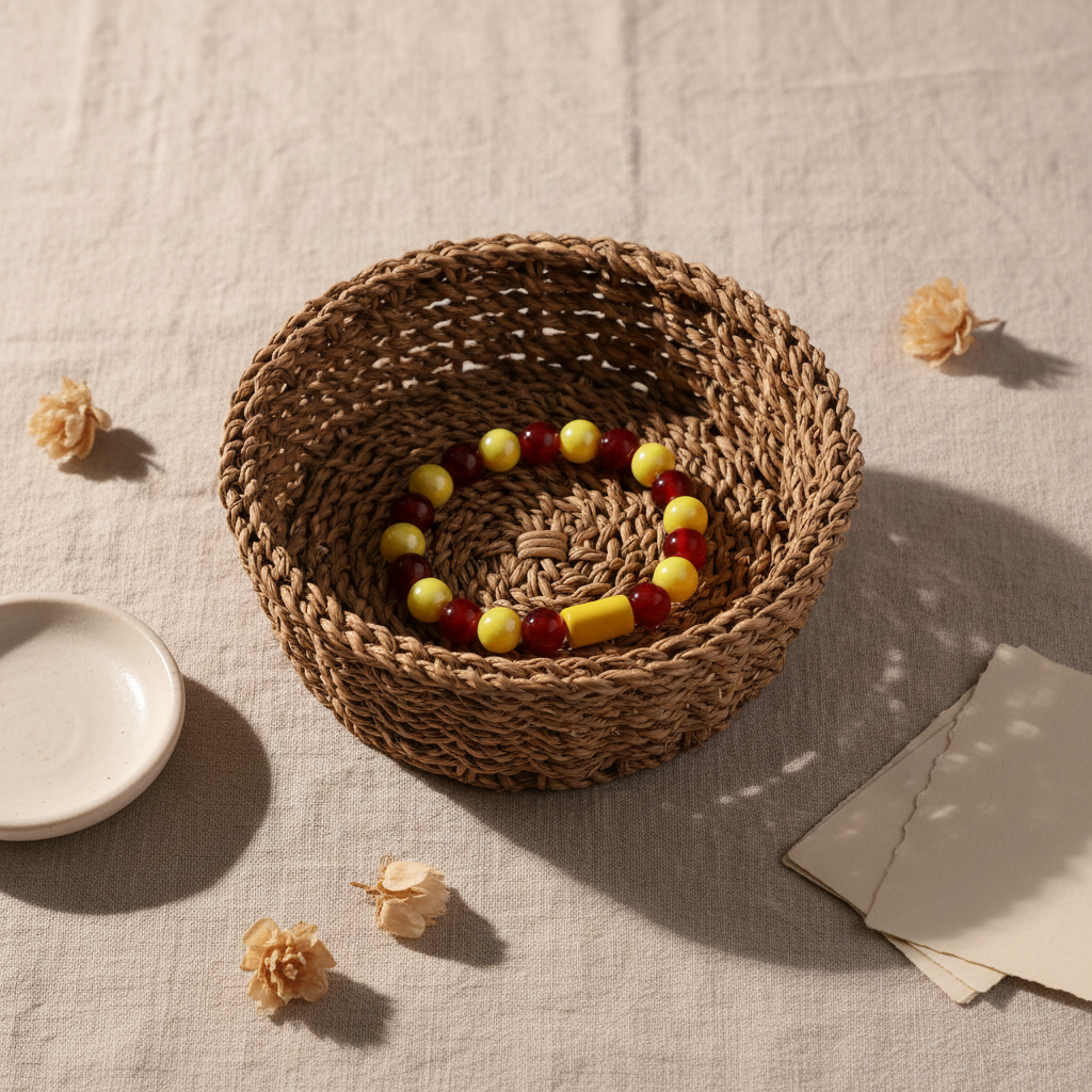 Honey Merlot Bead Bracelet _ChicaChica