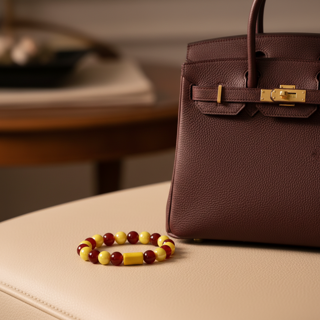 Honey Merlot Bead Bracelet _ChicaChica