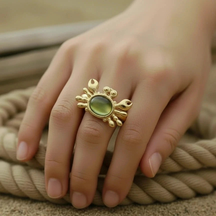 Jade Pinch Ring - Green_ChicaChica