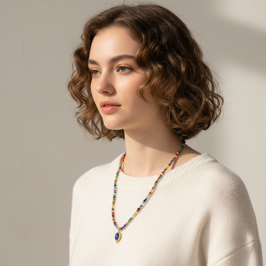 Jewel Dots Necklace_ChicaChica