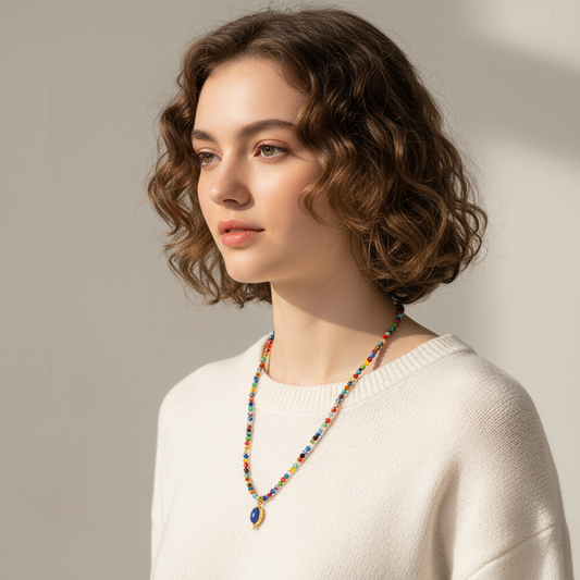 Jewel Dots Necklace_ChicaChica