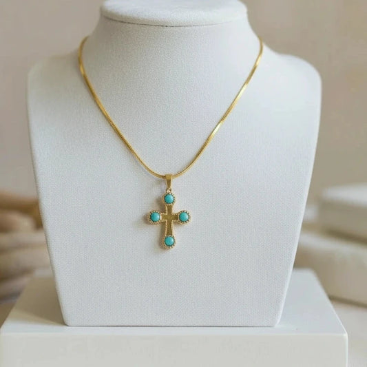 Light of Faith Cross – Aqua Sky-ChicaChica