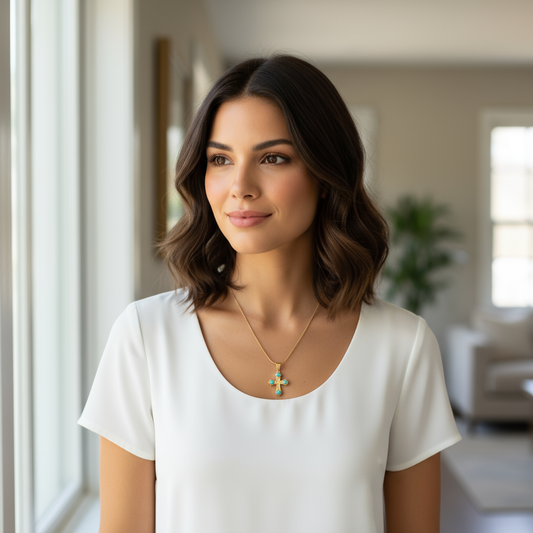 Light of Faith Cross – Aqua Sky_ChicaChica