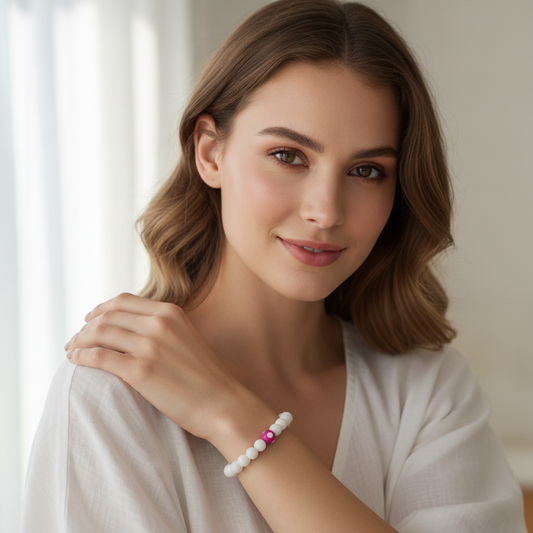 Lilac Whimsy Bead Bracelet _ChicaChica