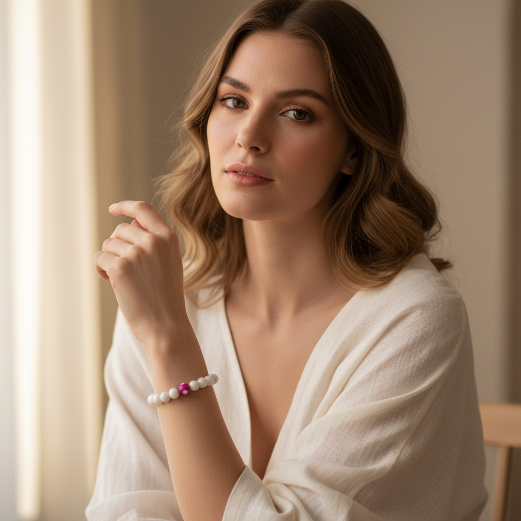 Lilac Whimsy Bead Bracelet _ChicaChica