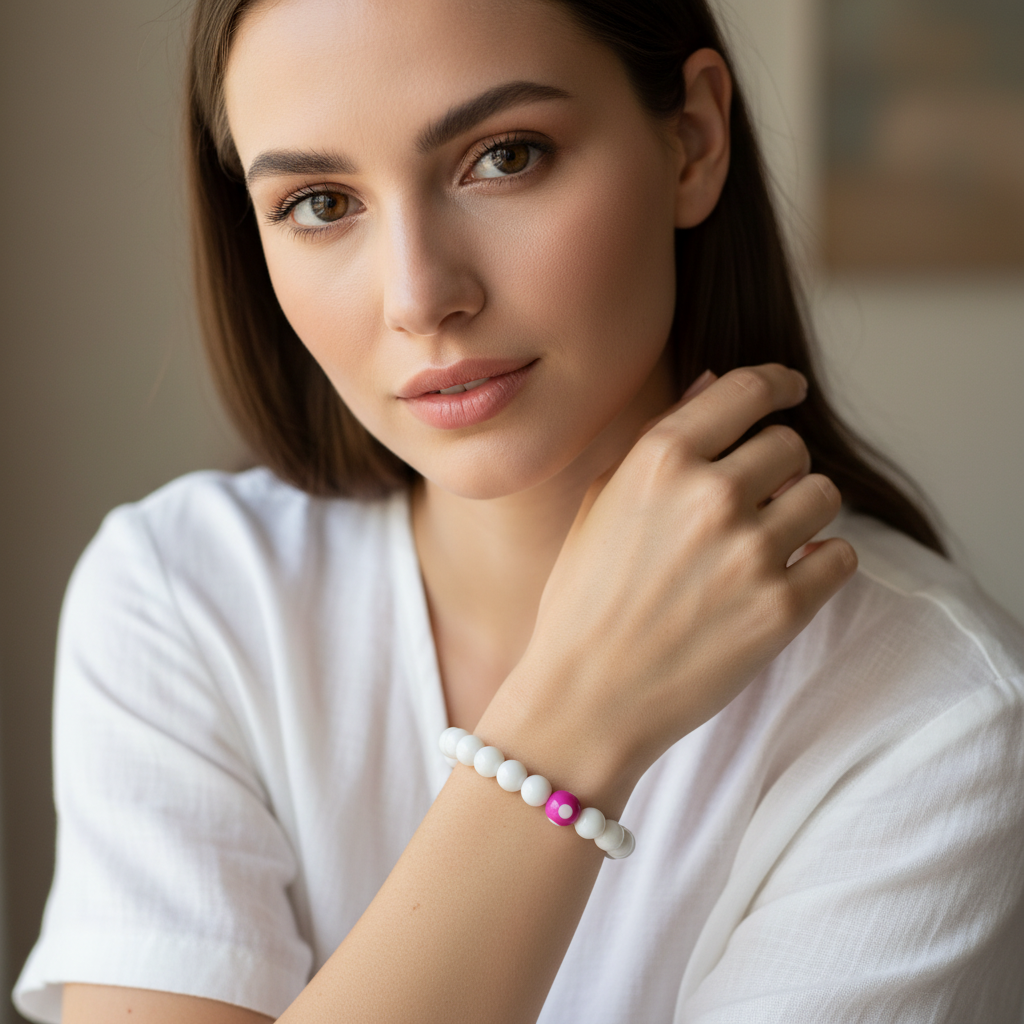 Lilac Whimsy Bead Bracelet _ChicaChica