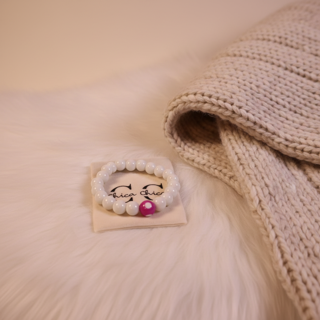 Lilac Whimsy Bead Bracelet _ChicaChica