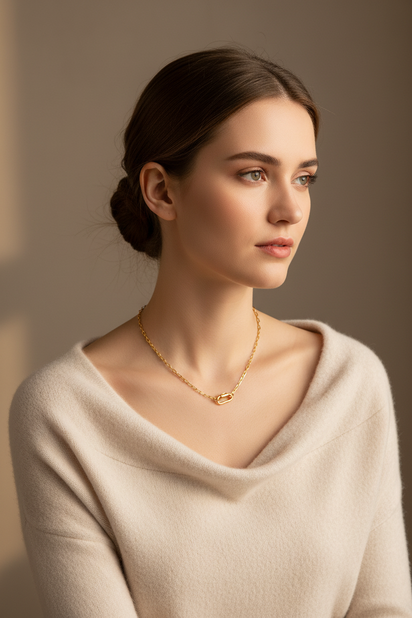  Link Balance Necklace_ChicaChica