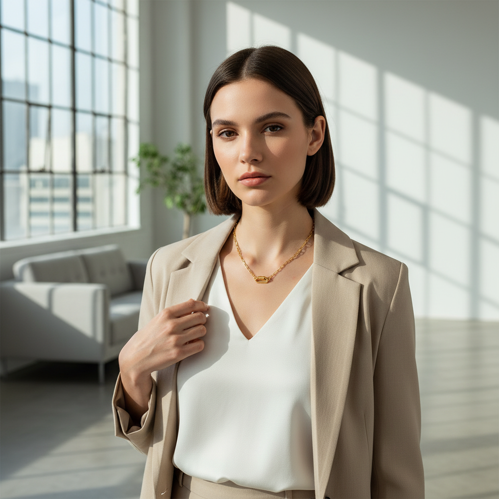  Link Balance Necklace_ChicaChica