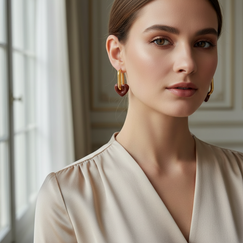 Little Loves Earrings - Crimson Red