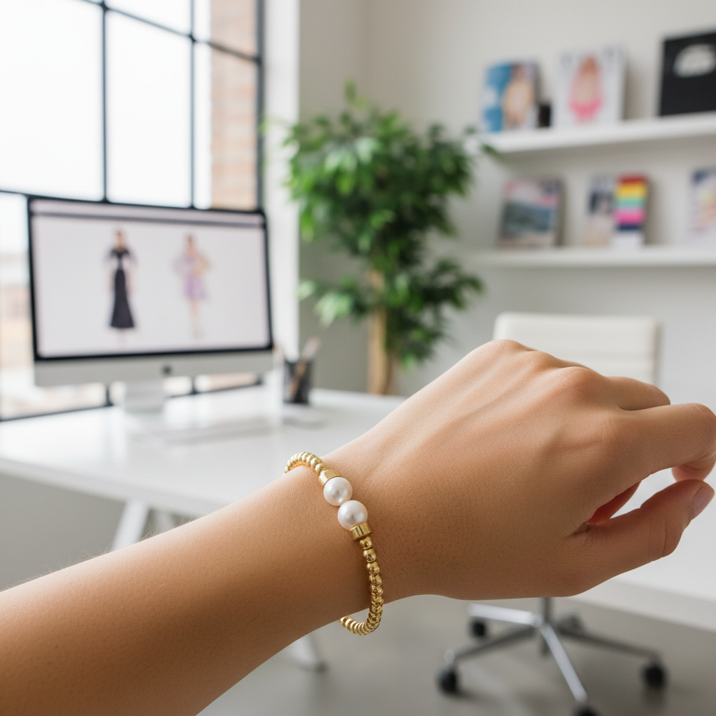 Lustre Pearl Duo Bracelet_ChicaChica