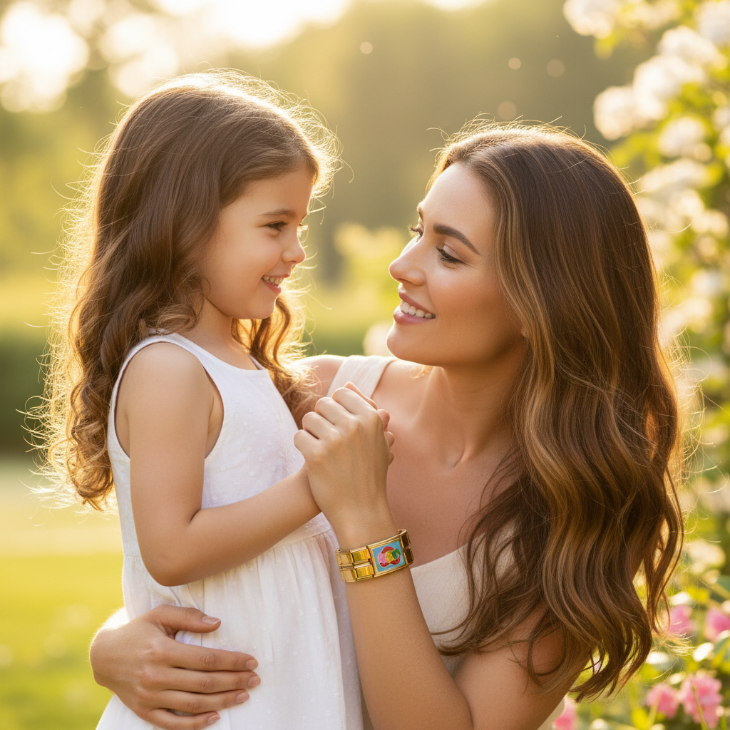 Mom Heart Enamel Bracelet_ChicaChica