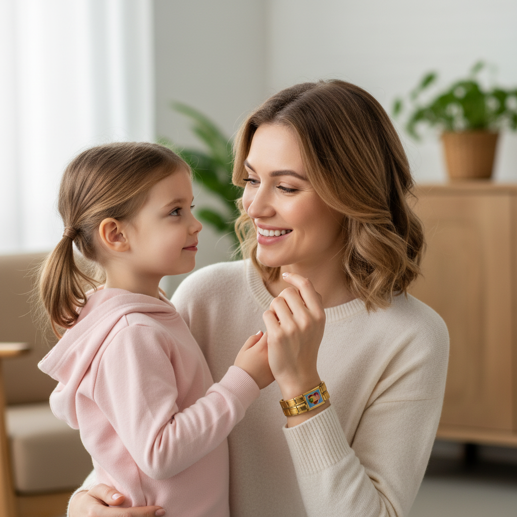 Mom Heart Enamel Bracelet_ChicaChica