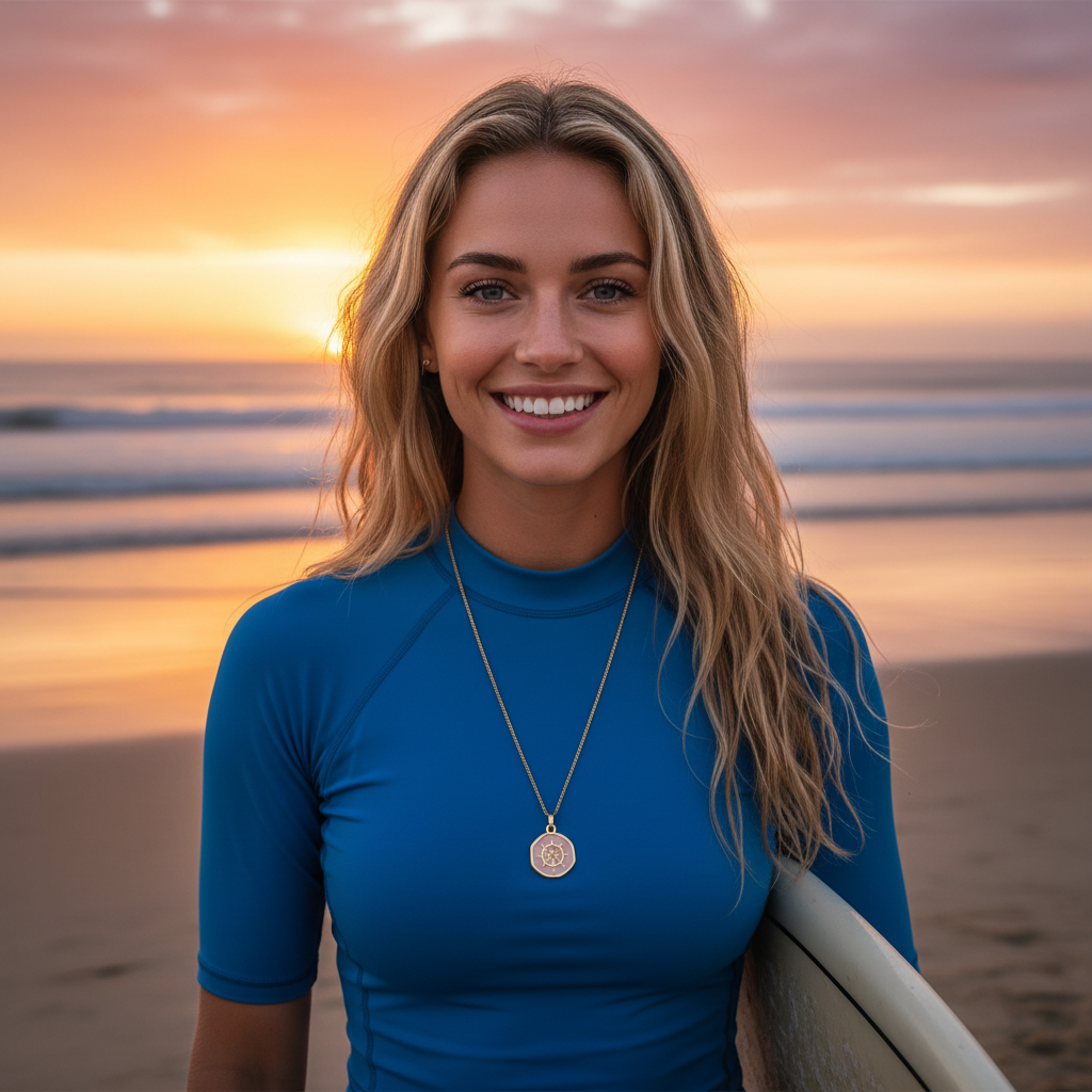 Oceana Soleil Medallion Necklace_ChicaChica