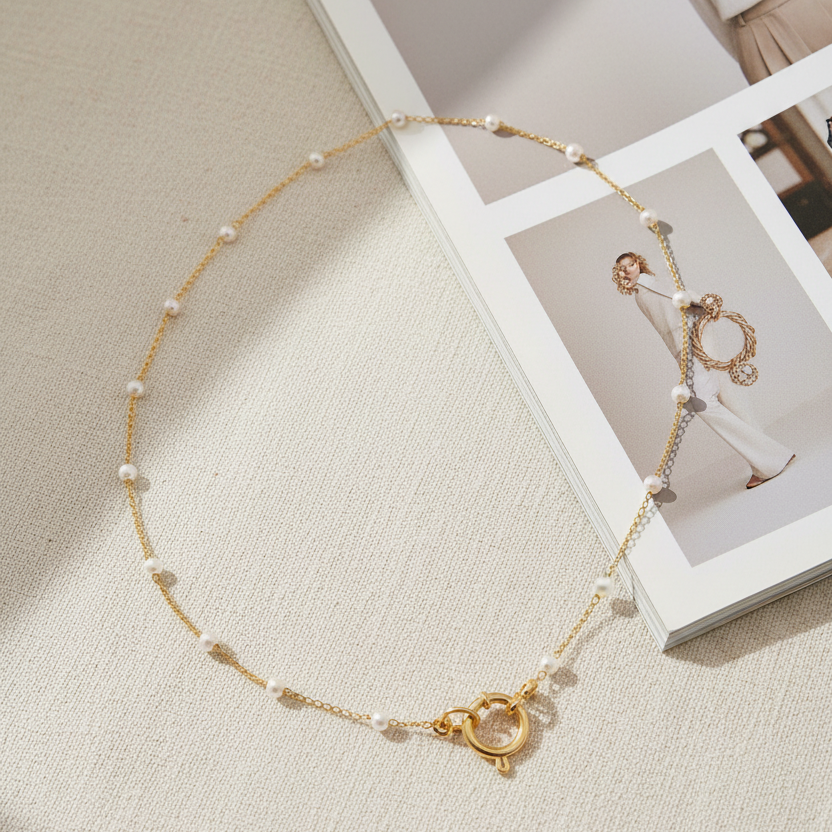 Pearl Axis Necklace_ChicaChica