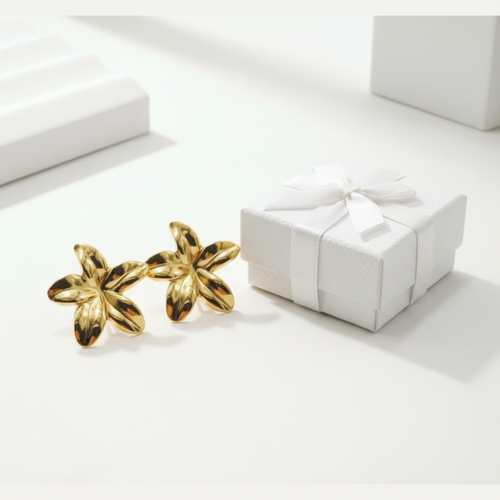 Petal Glow Earrings_Gold_ChicaChica