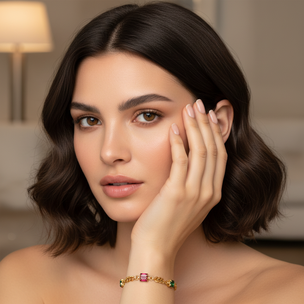 Radiant Gem Cuban Bracelet_ChicaChica