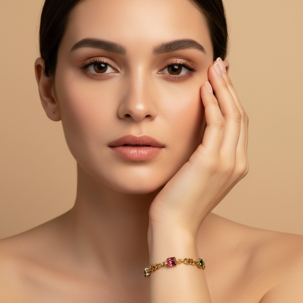 Radiant Gem Cuban Bracelet_ChicaChica