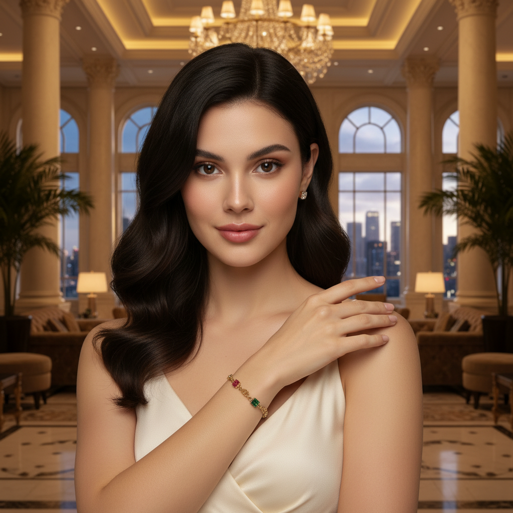 Radiant Gem Cuban Bracelet_ChicaChica