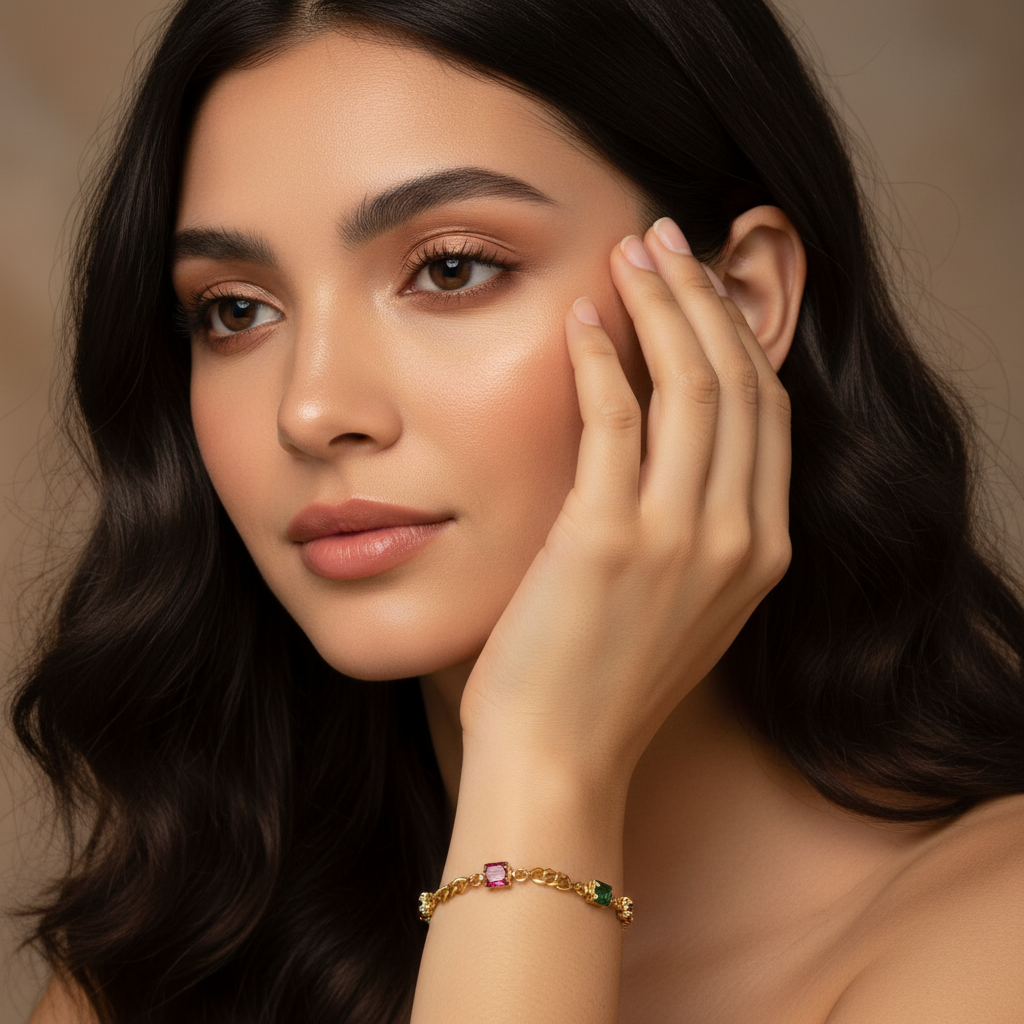 Radiant Gem Cuban Bracelet_ChicaChica