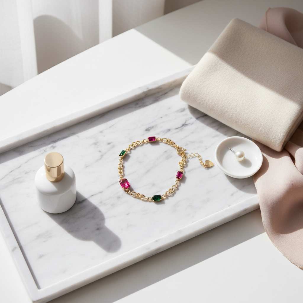 Radiant Gem Cuban Bracelet_ChicaChica