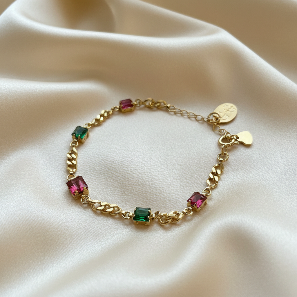 Radiant Gem Cuban Bracelet_ChicaChica