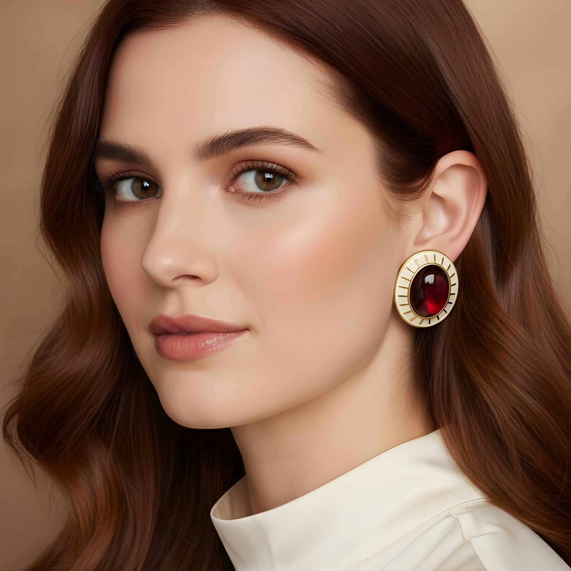 Radiant Rouge Studs_ChicaChica