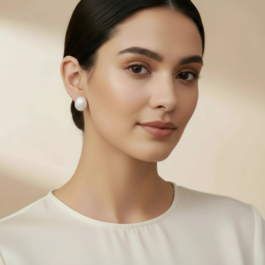 Rosina Studs Ivory_ChicaChica