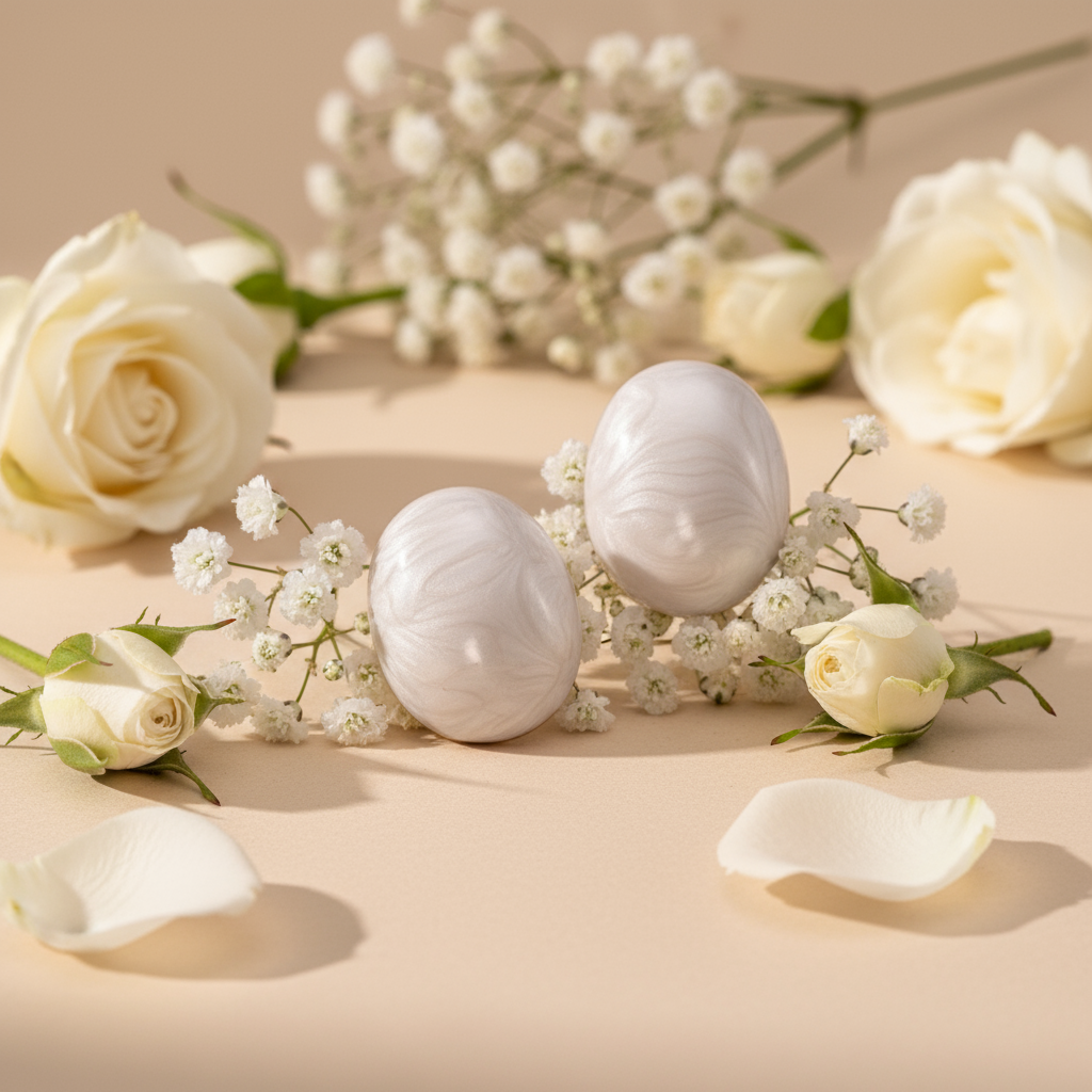 Rosina Studs Ivory_ChicaChica