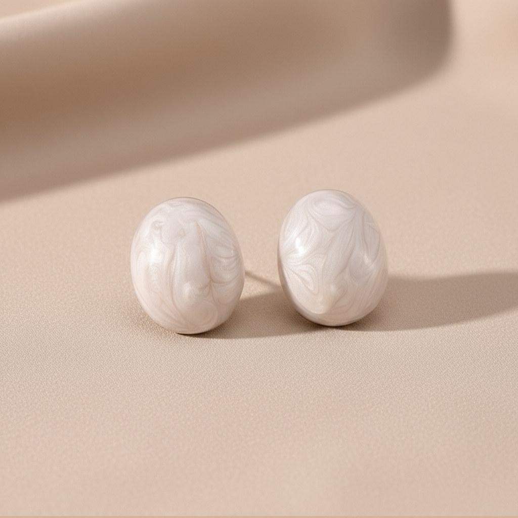 Rosina Studs Ivory Mist_ChicaChica