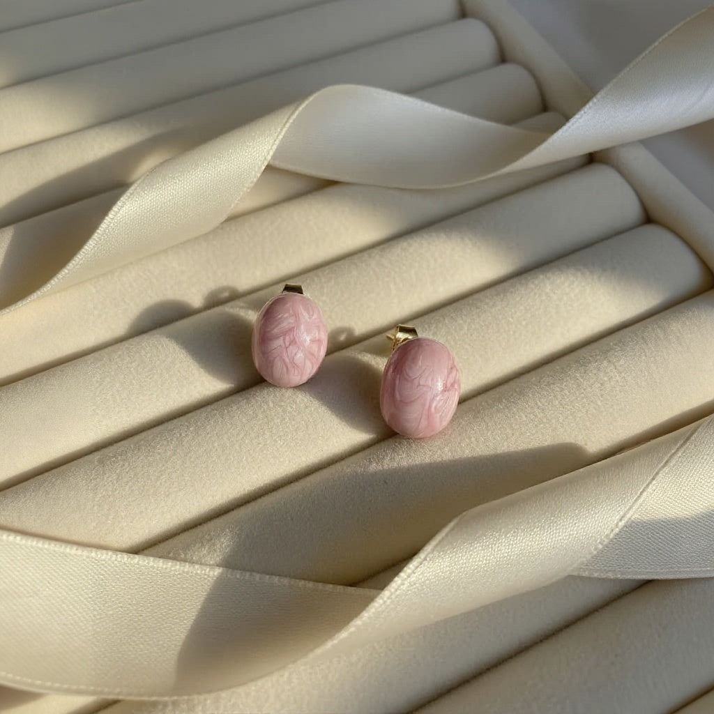 Rosina Studs Pink_ChicaChica